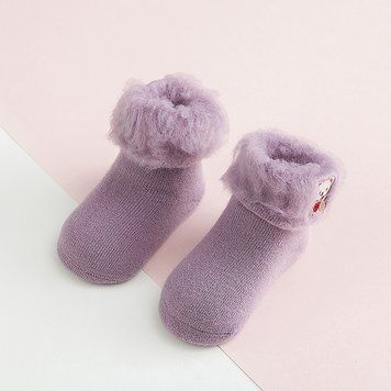 Шкарпетки дитячі теплі однотонні JC (Сиреневый 1-3 года) фото
