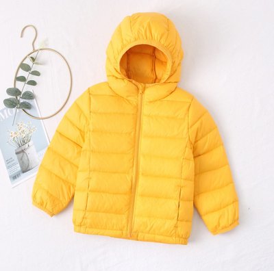 Куртка дитяча стегана однотонна 150см Жовтий (6513) фото