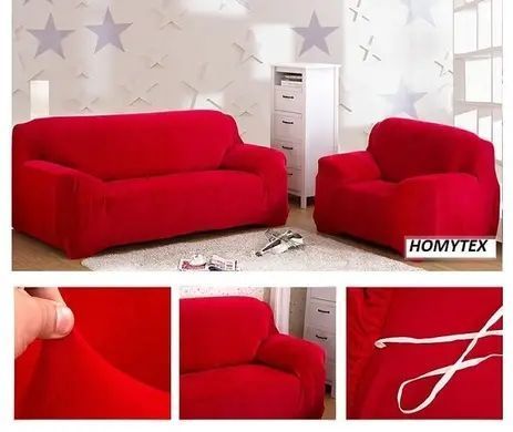 Чохол на диван + 2 крісла замша / мікрофібра Homytex фото