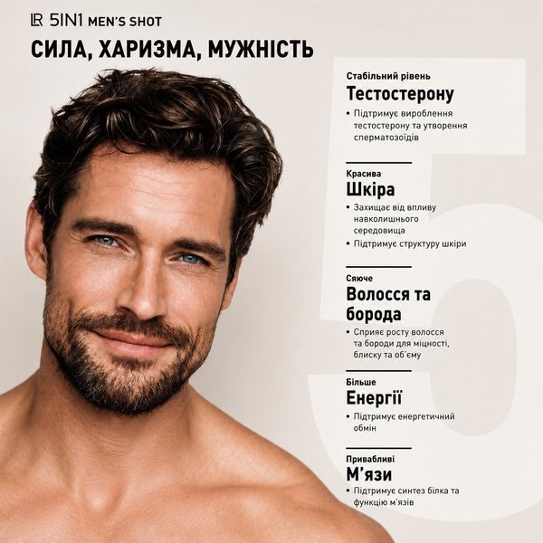 Еліксир молодості для чоловіків 5в1 LR LIFETAKT, 30 шт по 25 мл фото