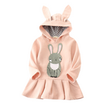 Платье с ушками кролик Розовый 140см 5594 5594-140см-Рож фото