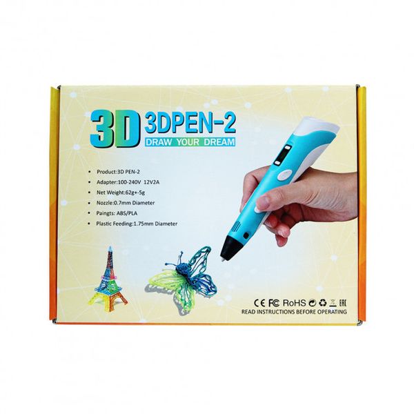 3D ручка Smart 3D Pen 2 c LCD дисплеем. Цвет: желтый фото