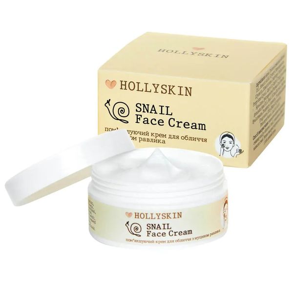 Пом'якшувальний крем для обличчя з муцином равлика HOLLYSKIN Snail Face Cream фото