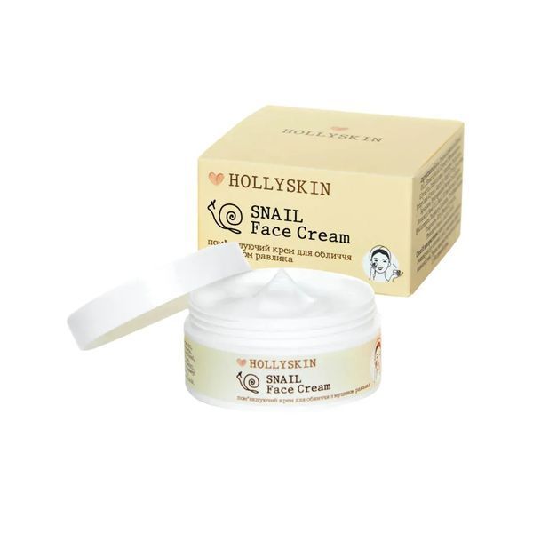 Смягчающий крем для лица с муцином улитки (Snail Face Cream) HOLLYSKIN, 50 мл фото