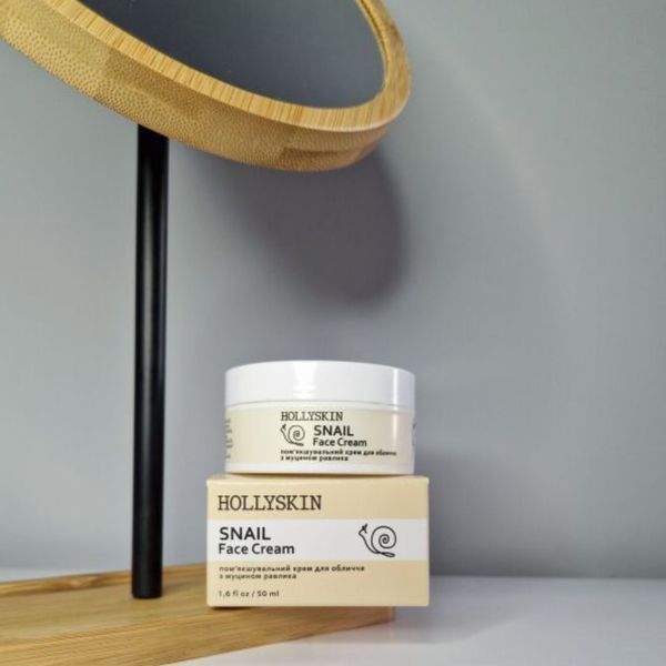 Смягчающий крем для лица с муцином улитки (Snail Face Cream) HOLLYSKIN, 50 мл фото
