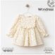 Ніжна дитяча сукня для принцеси Wondress Baby з квітковим візерунком (Кремовий 73 см, 9 місяців) 57163-73см-9м-крем фото 3