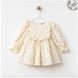 Ніжна дитяча сукня для принцеси Wondress Baby з квітковим візерунком (Кремовий 73 см, 9 місяців) 57163-73см-9м-крем фото 2