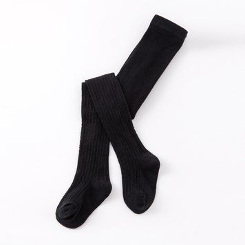 Колготи дитячі однотонні теплі Lemonsox (Чорний 0-3 роки) фото