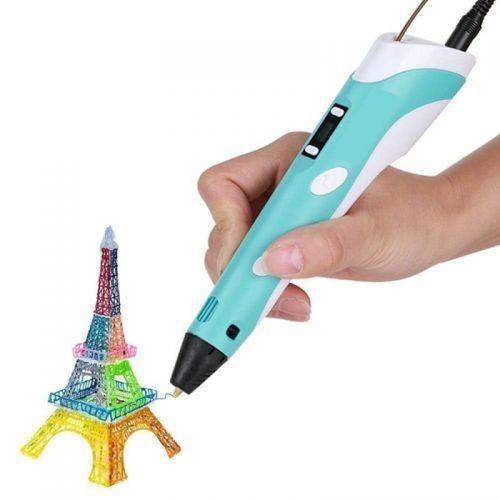 3D ручка Smart 3D Pen 2 c LCD дисплеем. Цвет: голубой фото