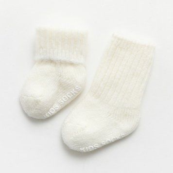 Шкарпетки дитячі теплі однотонні Kids Socks (Білий 3-5 років) фото