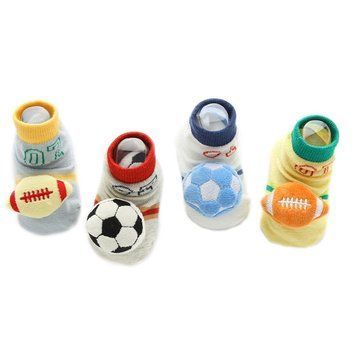 Набір дитячих шкарпеток Sport 4 пари (Синій 0-6м) фото