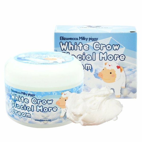 Крем Для Обличчя Повітряний Elizavecca Milky Piggy White Crow Glacial More Cream, 100 Мл фото