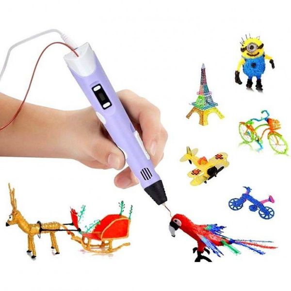 3D ручка Smart 3D Pen 2 c LCD дисплеем. Цвет: фиолетовый фото