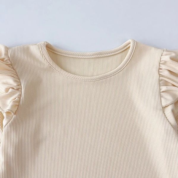 Дитячий комплект для дівчат Bear Leader, бежева кофта з довгими рукавами і коричневі клетчаті брюки (96 см, 3 роки) фото