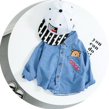 Дитяча сорочка з ведмедиком Call Me Super Cool (Блакитний 90см) фото