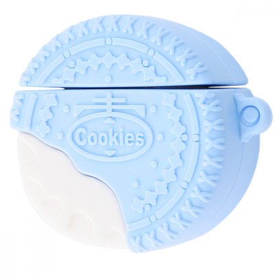 Чохол для AirPods печиво блакитне фото