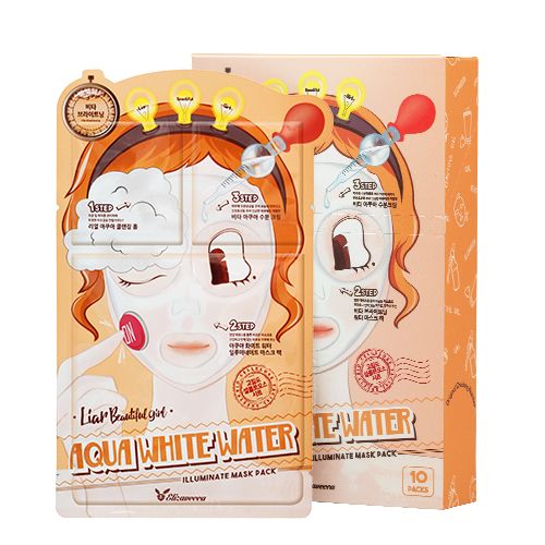 Триступенева Освітлююча І Зволожуюча Маска Elizavecca Aqua White Water Illuminate Mask (1 Шт), 25 Мл фото