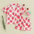 Дитяча літня піжама для дівчаток Sleepwear Strawberry, Рожевий, 90 см фото