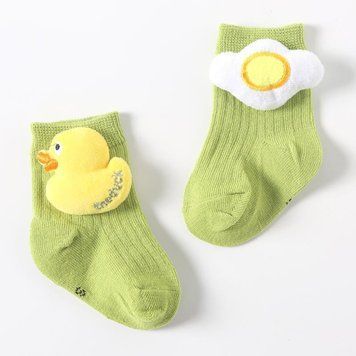 Шкарпетки дитячі з об"ємною нашивкою Baby (Светло-зеленый 4-7 лет) фото