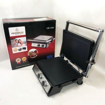 Контактний притискний електричний гриль Crownberg CB-1044 2000W фото