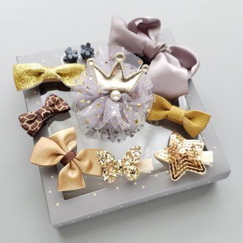 Набір резинок і заколок для волосся (Жовтий Набір) фото