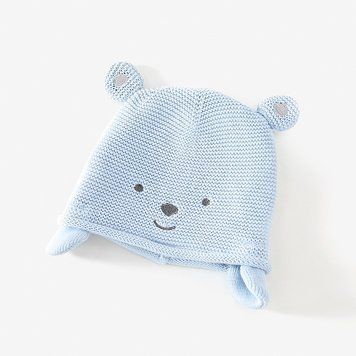 Шапка дитяча з вушками Smile Bear (Світло-блакитний 40-46см) фото