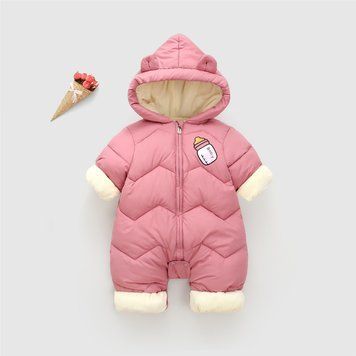 Комбінезон дитячий теплий однотонний Baby (Рожевий 90см) фото