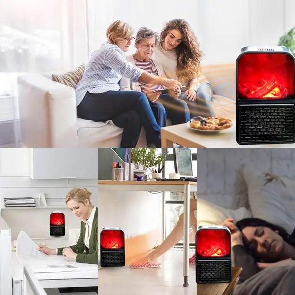 Портативный обогреватель Flame Heater 900 Вт, тепловой вентилятор, обогреватель для дома, ветродуйчик фото