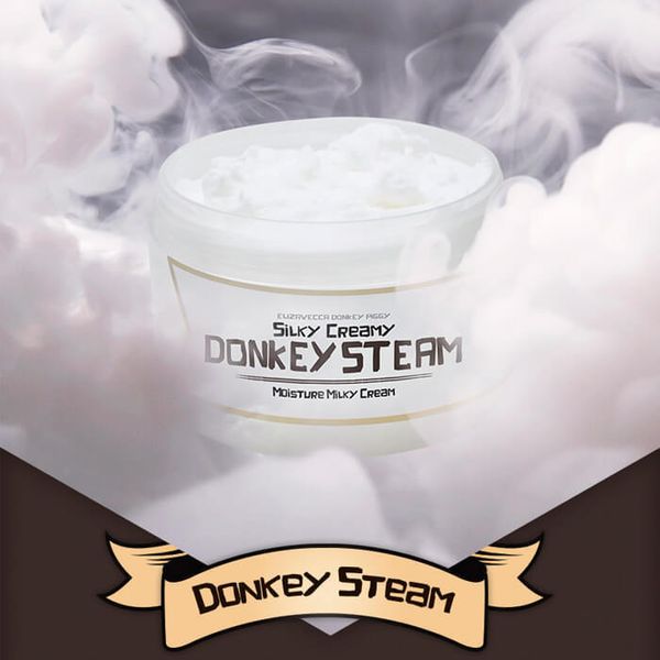 Крем Для Шкіри Молочний Зволожуючий Elizavecca Silky Creamy Donkey Steam Moisture Milky Cream, 100 Мл фото