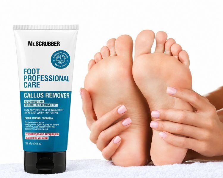 Гель-кератолітик для видалення загрубілої шкіри i натоптнів Foot Professional Care Mr.SCRUBBER, 200 мл фото
