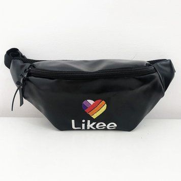 Бананка черная из экокожи Likee. Модель: 22473 фото