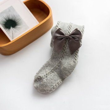 Дитячі колготки Baby з бантиком (Сірий 6-12м) фото