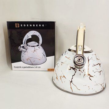 Чайник со свистком Edenberg EB-8864 с турбо индукционным дном 3л White фото