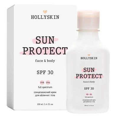 Сонцезахисний крем для обличчя і тіла Hollyskin Sun Protect SPF 30 фото