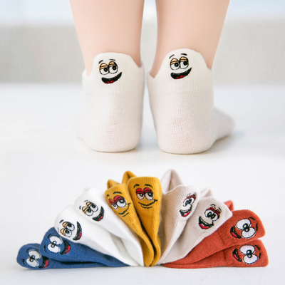 Набір з 5-ти шкарпеток з мордочками ззаду 6-8 років Білий (7317) фото