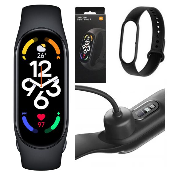 Фітнес браслет FitPro Smart Band M7 (смарт часи, пульсоксиметр, пульс). Колір: чорний фото