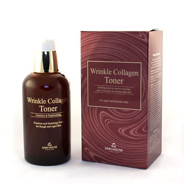 Антивозрастной тонер для лица с коллагеном The Skin House Wrinkle Collagen Toner, 130 мл фото