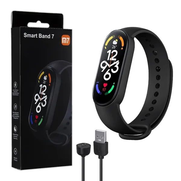 Фітнес браслет FitPro Smart Band M7 (смарт часи, пульсоксиметр, пульс). Колір: чорний фото