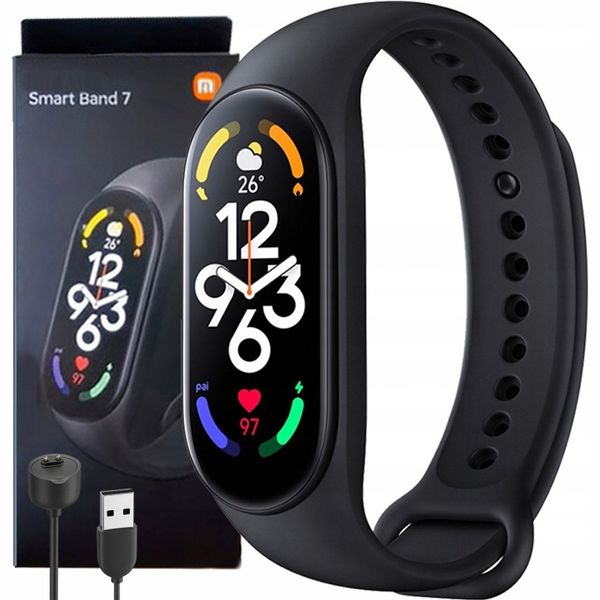 Фитнес браслет FitPro Smart Band M7 (смарт часы, пульсоксиметр, пульс). Цвет: черный фото