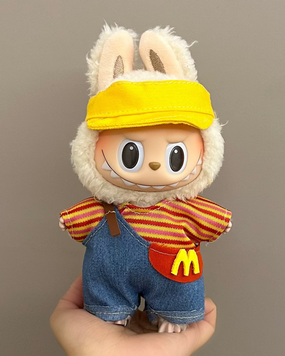 Наряди для іграшки Labubu з кепкою Помаранчевий 17см 35248 фото