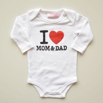 Боди детское I love mom&dad 9-12 месяцев Белый (6958) фото
