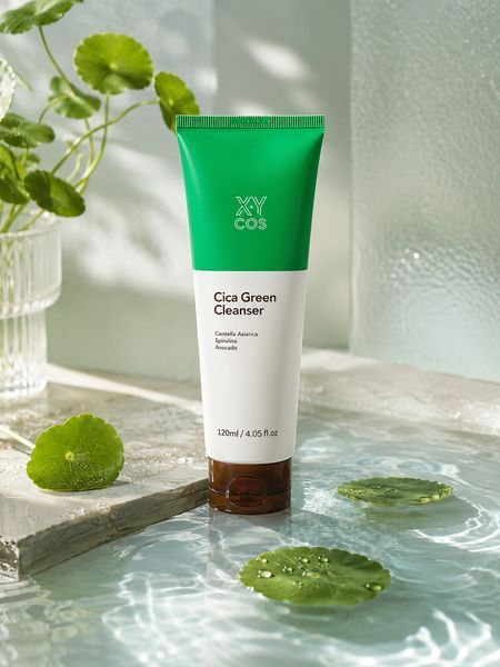 Зволожуюча пінка для обличчя з екстрактом центелли XYCos Cica Green Cleanser 120 мл фото