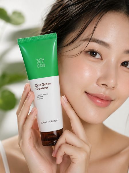 Зволожуюча пінка для обличчя з екстрактом центелли XYCos Cica Green Cleanser 120 мл фото