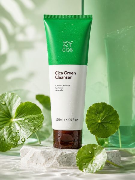 Зволожуюча пінка для обличчя з екстрактом центелли XYCos Cica Green Cleanser 120 мл фото