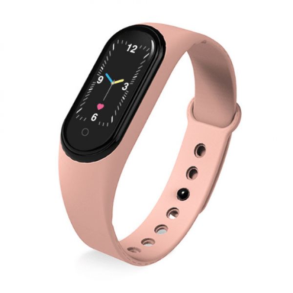 Смарт браслет M5 Smart Bracelet Фитнес трекер Watch Bluetooth. Цвет: розовый фото