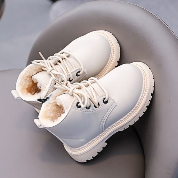 Ботиночки детские зимние с мехом like timberland белые, размер 25 фото