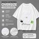 Жіноча футболка oversize з нашивкою ведмедик, M-L Білий 12144-M-L-Белый фото 4