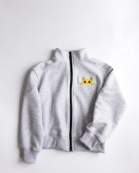 Кофта дитяча з котиками Alwair Kids Сірий 164см 81132 фото