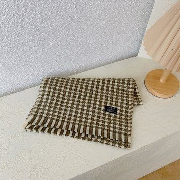 Шарф дитячий у дрібну клітинку (Зелений 145см) фото