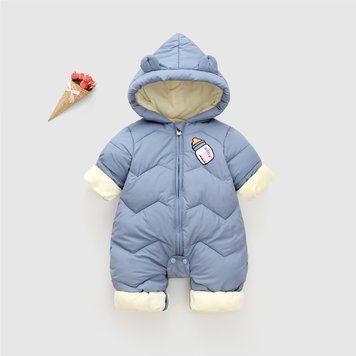Комбінезон дитячий теплий однотонний Baby (Синій 80см) фото
